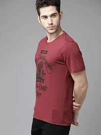 Reliable Red Polyester Printed T-Shirt For Men-thumb1