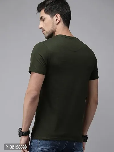 Reliable Green Polyester Printed T-Shirt For Men-thumb3