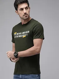 Reliable Green Polyester Printed T-Shirt For Men-thumb1