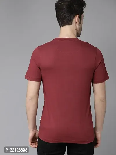 Reliable Red Polyester Printed T-Shirt For Men-thumb3