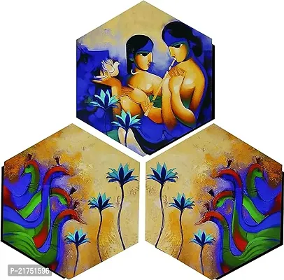 Classic Digital Print Paintings For Wall Decor Set Of 3