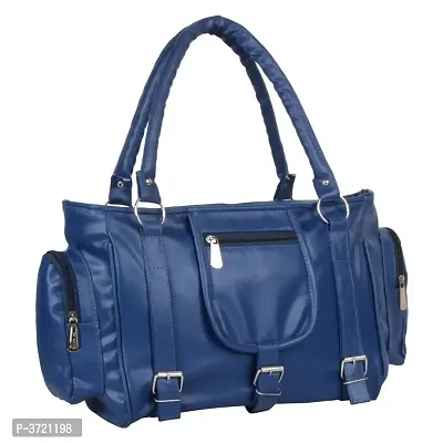 Stylish Choice Navy Blue PU Handbag With 2 Compartment