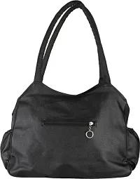 Black PU Handbag With 2 Compartment-thumb1