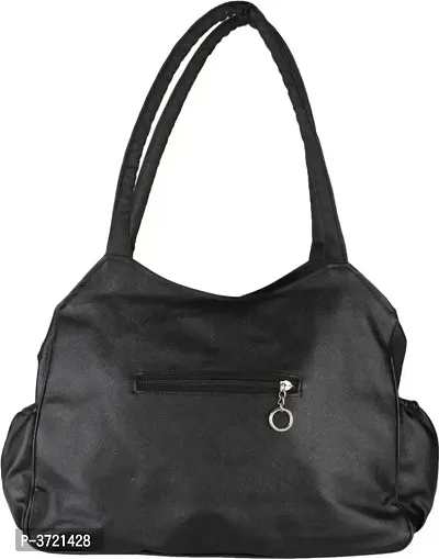 Black PU Handbag With 2 Compartment-thumb2