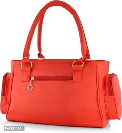 Stylish Red PU Handbag With 2 Compartment-thumb4