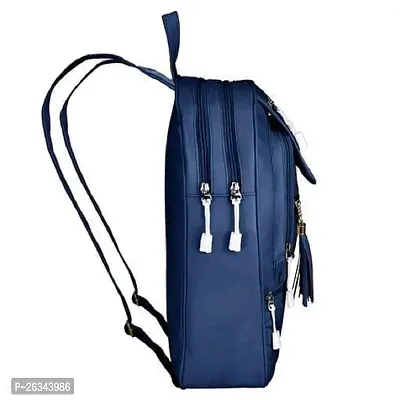 Fancy PU Backpack For Women (Blue)-thumb3