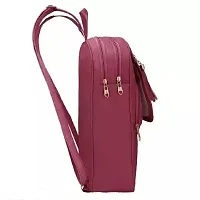 Elegant PU Maroon Backpack For Womens-thumb1
