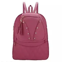Elegant PU Maroon Backpack For Womens-thumb2