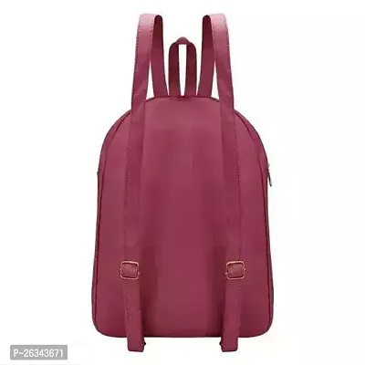 Elegant PU Maroon Backpack For Womens-thumb4