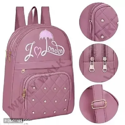 Fancy PU Leather Backpack For Women (Pyaji)-thumb0