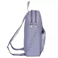 Fancy PU Leather Backpack For Women (Grey)-thumb1