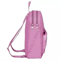 Fancy PU Leather Backpack For Women (Pink)-thumb1