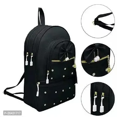 Classic Solid Backpacks for Women-thumb0