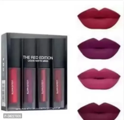 Long Lasting Matte Lipsticks Pack Of 4-thumb0