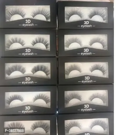 Elegant False Eye Lashes Combo With 1 Piece Eyelash Glue Pack Of 10