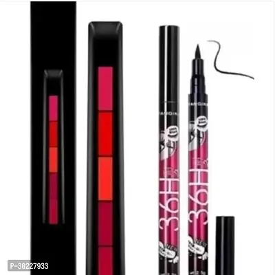 Long Lasting 5 In 1 Matte Lipstick With Eyeliner Pack Of 3-thumb0