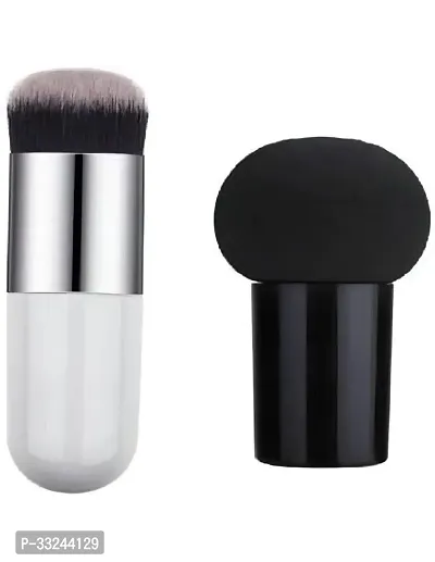 Foundation Brush and One Mushroom Puff Pack of 2-thumb0