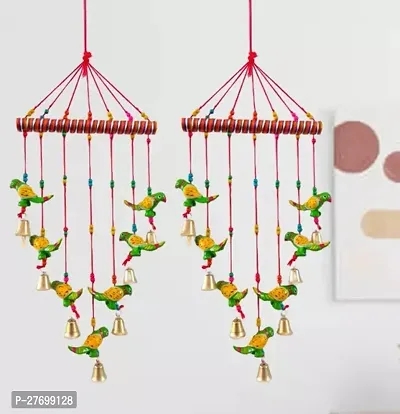 Wall decoration showpiece set of 2 home decor wind chime Rajasthani deign PACK OF 2