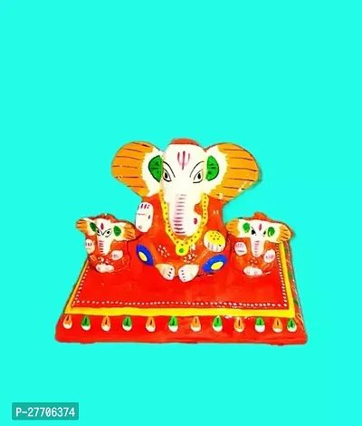 Handicraft Home Decor Elephant for Home Decor | Designer Showpiece Elephants Pair with Unique Work PACK OF 1-thumb0