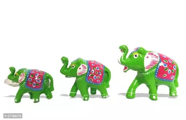 Handicraft Home Decor Elephant for Home Decor | Designer Showpiece Elephants Pair with Unique Work PACK OF 3