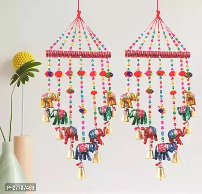 Wall Decor and Door Hangings for Home Decoration | Festive Decoration | Balcony, Room, Temple Decoration | Pooja Room Decoration | Decorative Hanging Items PACK OF 2-thumb0