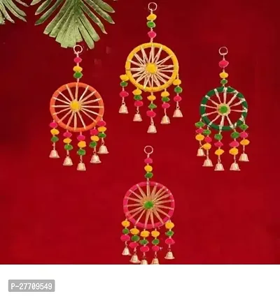 Wall Decor and Door Hangings for Home Decoration | Festive Decoration | Balcony, Room, Temple Decoration | Pooja Room Decoration | Decorative Hanging Items PACK OF 4