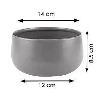 HOMSSY Grey Handi Metal Planter for Plants, Plant Pots for Home Decor, Living Room, Rust Free, Multipurpose Pot, (Plants not Included)-thumb3