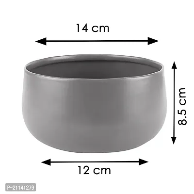 HOMSSY Grey Handi Metal Planter for Plants, Plant Pots for Home Decor, Living Room, Rust Free, Multipurpose Pot, (Plants not Included)-thumb4