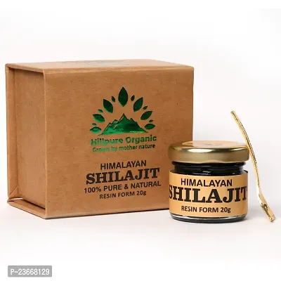 Hillpure Organic Himalayan Shilajit Resin | For Men and Women | Strength | Stamina | Focus | Vitality | Lab Tested for Safety | 20 GM Pack of 1