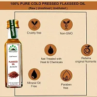 Hillpure Organic Premium Cold Pressed Flaxseed Oil, 100% Pure  Natural, Edible Flaxseed Oil, Alsi Seed Oil, For Face, Hair  Body (65 ml Glass Bottle)-thumb2