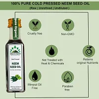 Hillpure Organic Premium Cold Pressed Neem seed Oil,100% Pure  Natural for Face, Hair  body (65 ml, Glass Bottle)-thumb2