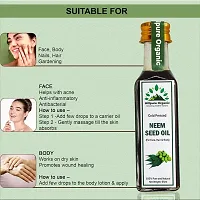 Hillpure Organic Premium Cold Pressed Neem seed Oil,100% Pure  Natural for Face, Hair  body (65 ml, Glass Bottle)-thumb1