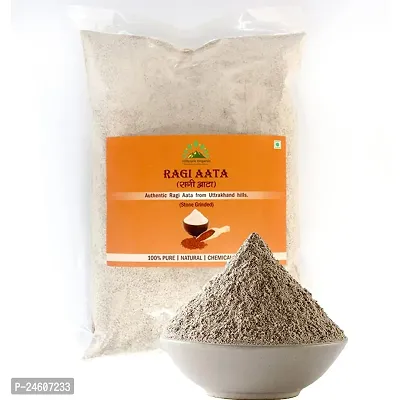 Hillpure Organic Ragi Flour |Finger Millet Flour| Nachani Flour| Unpolished Millet Rich in Protein | High Calcium, Iron, and Fibre | For Digestion Weight, 1 Kg