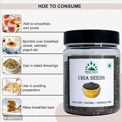 Hillpure Organic Chia Seeds, Raw Chia Seeds, Edible Seeds, For Weight Loss, Rich in Omega 3 (300 gm)-thumb3