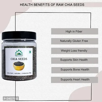 Hillpure Organic Chia Seeds, Raw Chia Seeds, Edible Seeds, For Weight Loss, Rich in Omega 3 (300 gm)-thumb2