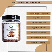 Hillpre Organic Flaxseeds, Alsi Seeds, Rich in Fibre and Omega-3, Raw Flaxseeds (300 gm)-thumb2