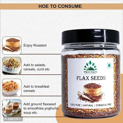 Hillpre Organic Flaxseeds, Alsi Seeds, Rich in Fibre and Omega-3, Raw Flaxseeds (300 gm)-thumb4