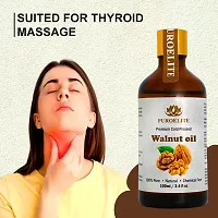 Puroelite Premium Cold Pressed Walnut Oil (Akhrot ka tel) 100% Pure  Natural for Tyroid Massage, Face, Hair, Glowing Skin, Glass bottle with dropper, 100 ml+100 ml (Pack of 2)-thumb4