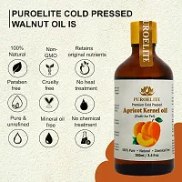 Puroelite Premium Cold Pressed Apricot Oil (Khubani ka tel) 100% Pure  Natural for Face, Hair, Glowing Skin, Glass bottle with dropper, 100 ml+100ml (Pack of 2)-thumb2