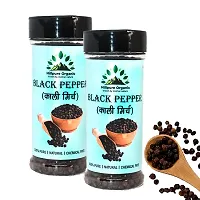 Hillpure Organic Black Pepper | Kali Mirch |100% Pure  Natural High Range Whole Black Peppercorns Special Bold | Zero Preservatives Farm Fresh Spicy Naturally Processed (100 + 100 gm) (Pack of 2)-thumb1