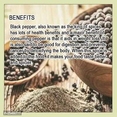 Hillpure Organic Black Pepper | Kali Mirch |100% Pure  Natural High Range Whole Black Peppercorns Special Bold | Zero Preservatives Farm Fresh Spicy Naturally Processed (100 + 100 gm) (Pack of 2)-thumb5