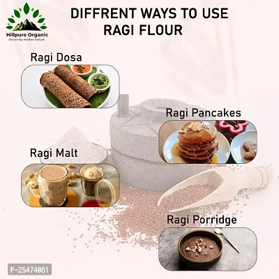 Hillpure Organic Ragi Flour |Finger Millet Flour| Nachani Flour| Unpolished Millet Rich in Protein | High Calcium, Iron, and Fibre | For Digestion Weight loss from Uttarakhand (1 Kg+1 Kg)-thumb4