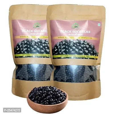 Hillpure Organic Black Soyabean/Kala Bhatt/Black Bean | Ancient Grain from Uttarakhand | 500 gm + 500 gm