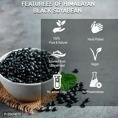 Hillpure Organic Black Soyabean/Kala Bhatt/Black Bean | Ancient Grain from Uttarakhand | 500 gm + 500 gm-thumb3