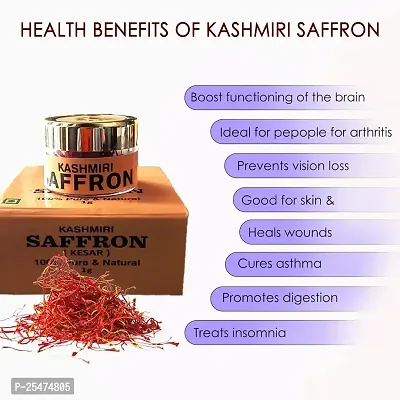 Hillpure Organic Kashmiri Saffron | Keshar | Lab Tested Certified Grade A+ (1gm + 1 gm)-thumb3