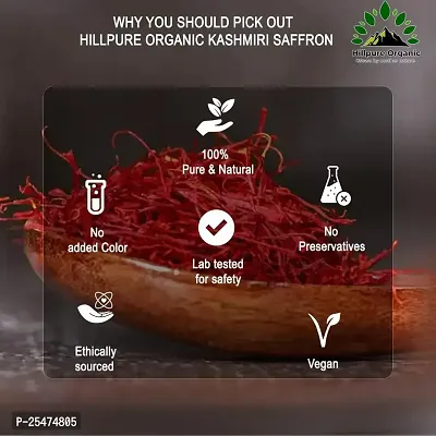 Hillpure Organic Kashmiri Saffron | Keshar | Lab Tested Certified Grade A+ (1gm + 1 gm)-thumb5