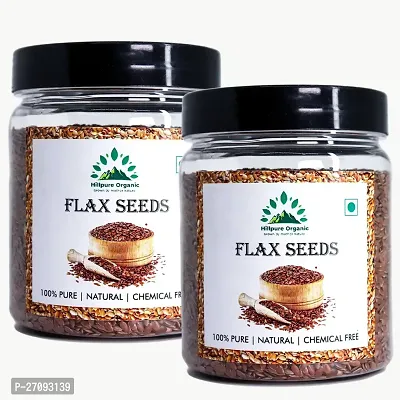 Hillpure Organic Flaxseeds, Alsi Seeds, Rich in Fibre and Omega-3, Raw Flaxseeds (300 + 300 gm), Pack of 2-thumb0