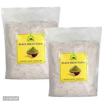 Hillpure Organic Black Wheat Flour, Kala Gehu ka Atta, Naturaly Grown, Low Gluten, Rich in Micro-nutrients (1 +1 Kg), Pack of 2