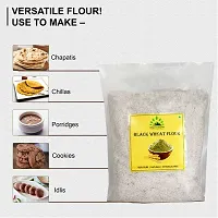 Hillpure Organic Black Wheat Flour, Kala Gehu ka Atta, Naturaly Grown, Low Gluten, Rich in Micro-nutrients (1 +1 Kg), Pack of 2-thumb1