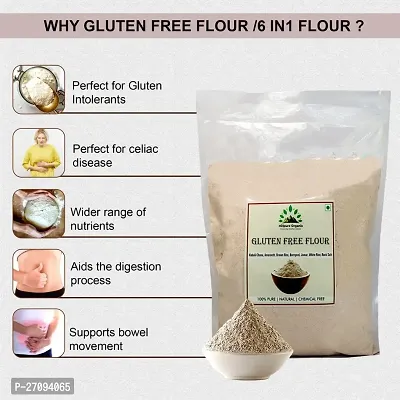 Hillpure Organic Gluten Free Flour, 6 Gluten Free Grains in 1, Gluten Free Atta, Diabetic Friendly (1 + 1Kg), Pack of 2-thumb4